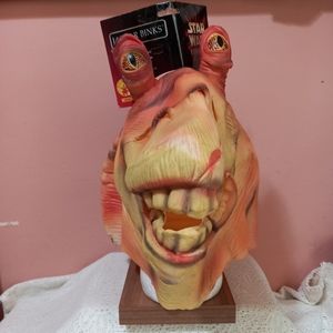 Jar Jar Binks Episode 1 Star Wars Vintage Halloween Mask Rubie’s Lucasfilm Child